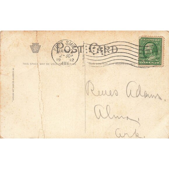 Postcard Excuse Me! Billiards Gentleman Cue Stick In Face Divided Back Posted - Picture 2 of 2